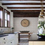 2922-23763 Cornelius White Tin Ceiling Tile Wallpaper