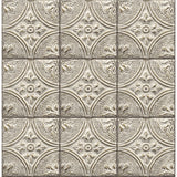 2922-23764 Cornelius Grey Tin Ceiling Tile Wallpaper