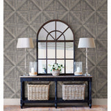 2922-24018 Carriage House Taupe Geometric Wood Wallpaper