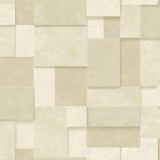 2922-25355 Duchamp Wheat Metallic Squares Wallpaper