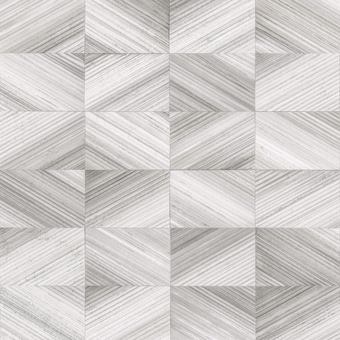 2922-25379 Stratum Grey Geometric Wood Wallpaper