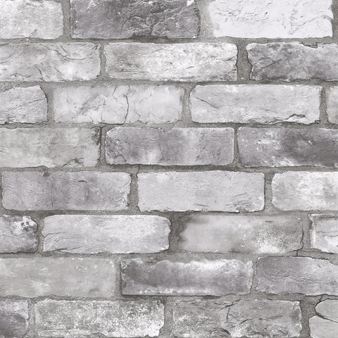 2922-25386 Rustin Grey Reclaimed Bricks Wallpaper