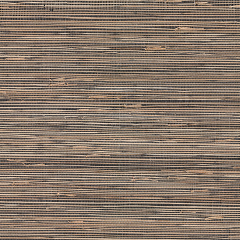  2923-89475 Anhui Black Grasscloth Wallpaper