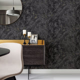 2927-00105 Titania Black Marble Texture Wallpaper