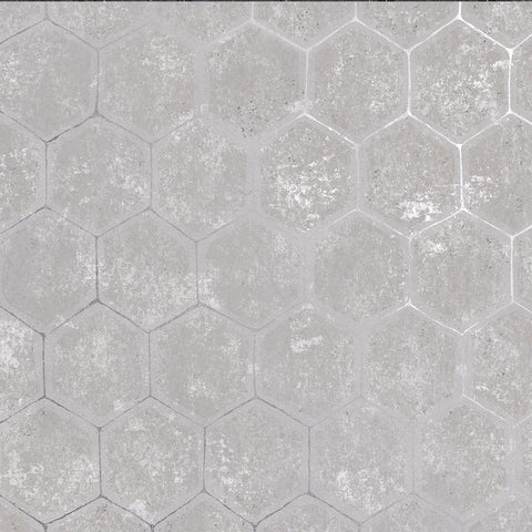 2927-00401 Starling Grey Honeycomb Wallpaper