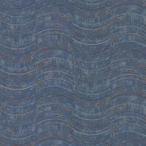 2927-10805 Hydra Blue Geometric Wallpaper