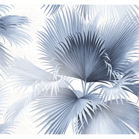 2927-40102 Summer Palm Blue Tropical Wallpaper