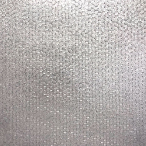 2927-42485 Carbon Silver Honeycomb Geometric Wallpaper