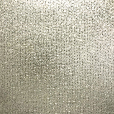 2927-42486 Carbon Platinum Honeycomb Geometric Wallpaper