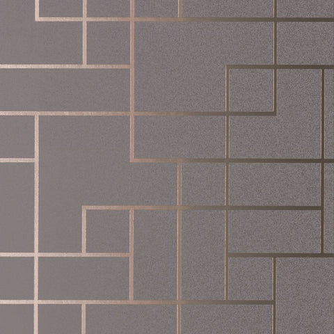 2927-42492 Mason Dark Grey Geometric Wallpaper