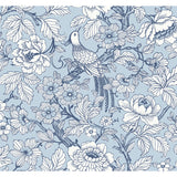 2927-80402 Beaufort Light Blue Peony Chinoiserie Wallpaper