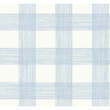2927-80912 Scarborough Light Blue Striated Plaid Wallpaper