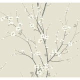 2927-81805 Monterey Ivory Floral Branch Wallpaper