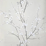 2927-81805 Taupe beige gray white watercolor cherry blossom branches Chinoiserie wallpaper
