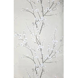 2927-81805 Taupe beige gray white watercolor cherry blossom branches Chinoiserie wallpaper
