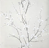 2927-81805 Taupe beige gray white watercolor cherry blossom branches Chinoiserie wallpaper
