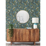  2932-65122 Ewald Blue Garden Vines Wallpaper