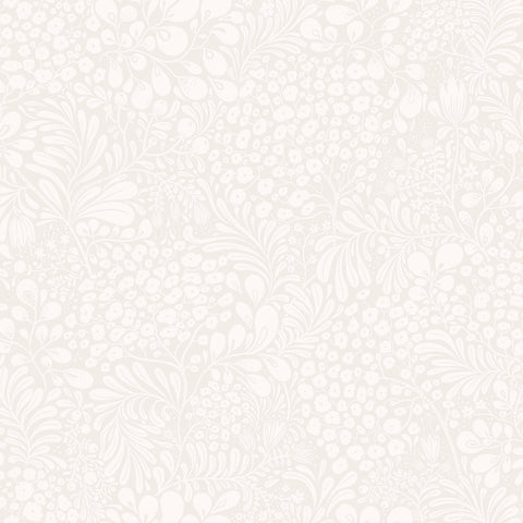  2932-65132 Siv Light Grey Botanical Wallpaper