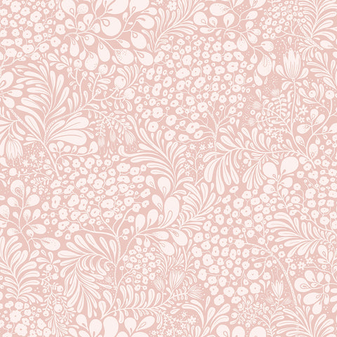  2932-65134 Siv Pink Botanical Wallpaper