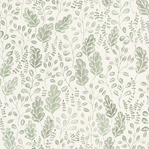 2948-27014 Isha Green Leaf Wallpaper