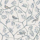 2948-27016 Crossbill Light Blue Branches Wallpaper