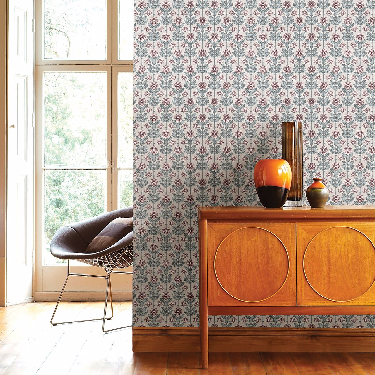 2948-28007 Aya Eggshell Floral Wallpaper – wallcoveringsmart