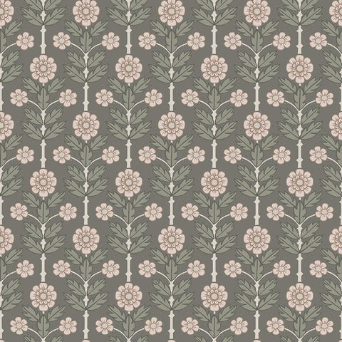 2948-28008 Aya Grey Floral Wallpaper