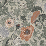 2948-33001 Anemone Grey Floral Wallpaper
