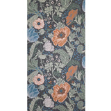 2948-33003 Large flowers blooms floral charcoal gray green blue orange peach Wallpaper roll