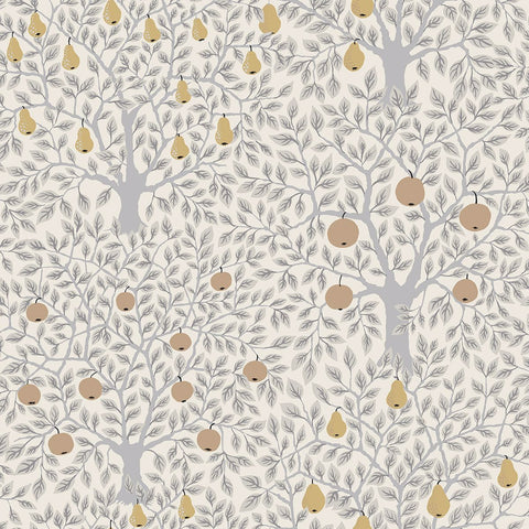 2948-33012 Pomona Light Grey Fruit Tree Wallpaper
