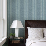 2949-60104 Pezula Teal Texture Stripe Wallpaper