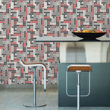 2949-60701 Bantry Red Geometric Wallpaper