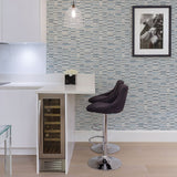 2949-60802 Fresnaye Blue Linen Stripe Wallpaper