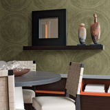 2949-61104 Lalit Olive Medallion Wallpaper