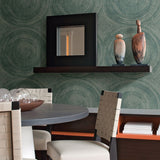 2949-61114 Lalit Teal Medallion Wallpaper