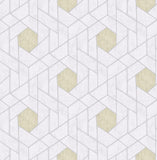 2964-25901 Granada Silver Geometric Wallpaper
