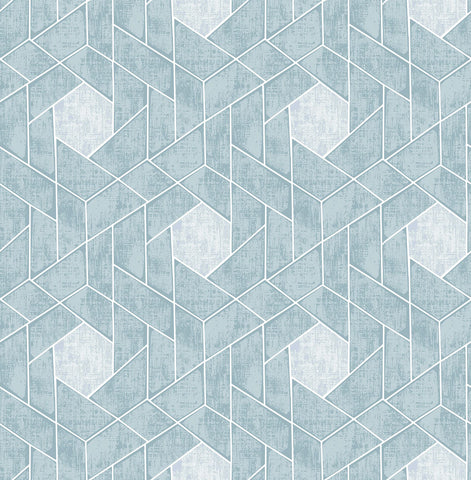 2964-25904 Granada Aqua Geometric Wallpaper