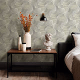 2964-25906 Karson Grey Swirling Geometric Wallpaper