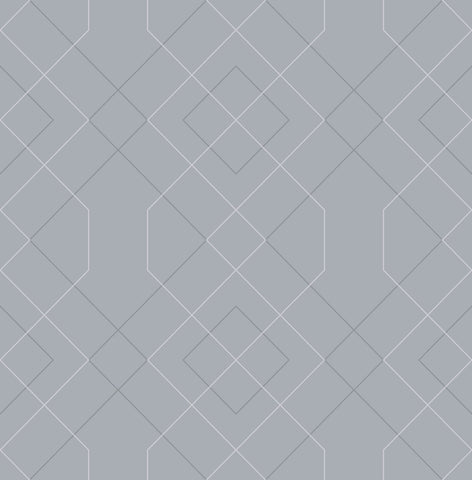2964-25910 Ballard Pewter Geometric Wallpaper
