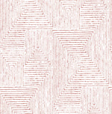 2964-25956 Merritt Red Geometric Wallpaper