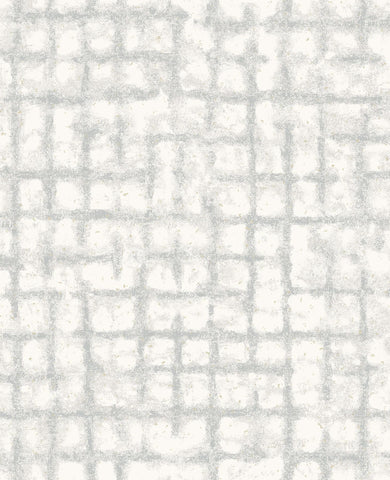 2964-87348 Shea Light Grey Distressed Geometric Wallpaper