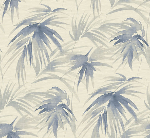 2964-87410 Darlana Blue Grasscloth Wallpaper