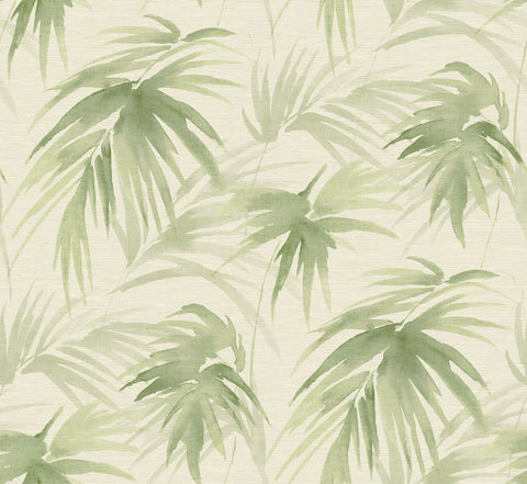 2964-87413 Darlana Green Grasscloth Wallpaper
