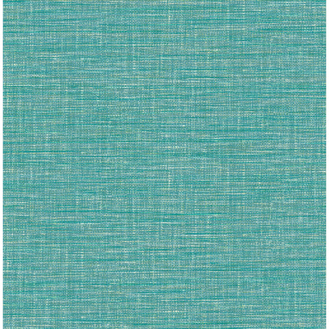 2969-24118 Exhale Turquoise Woven Texture Wallpaper