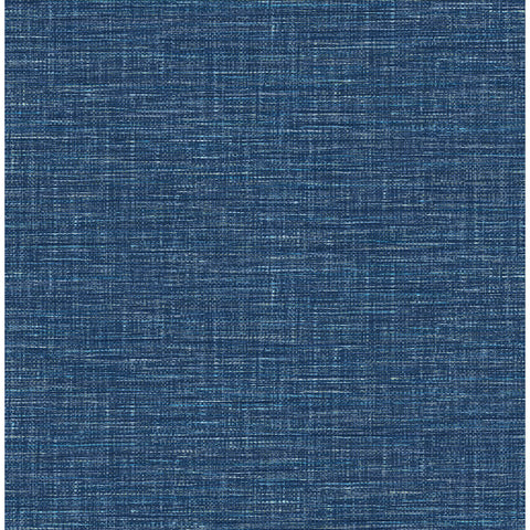 2969-24120 Exhale Dark Blue Woven Texture Wallpaper