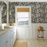 2969-24134 Alfresco Grey Tropical Palm Wallpaper