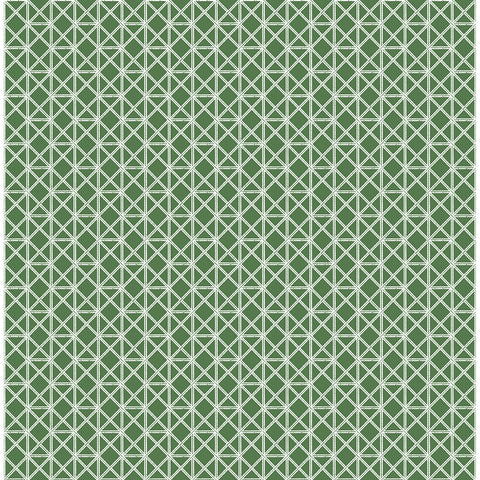 2969-26001 Lisbeth Green Geometric Lattice Wallpaper