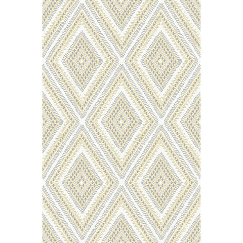 2969-26014 Zaya Light Yellow Tribal Diamonds Wallpaper