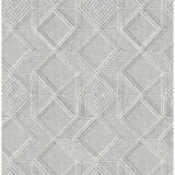 2969-26018 Moki Grey Lattice Geometric Wallpaper