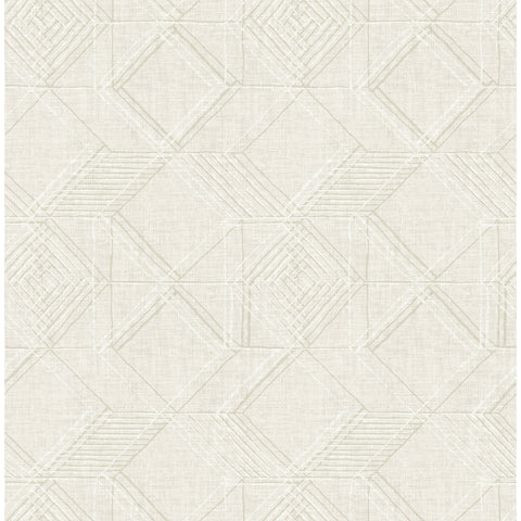 2969-26019 Moki Off-White Lattice Geometric Wallpaper